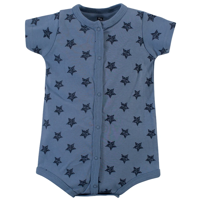 Hudson Baby Boys Cotton Bodysuits and Rompers, 8-Piece, Cool Dinosaurs, 18-24 Months