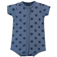 Hudson Baby Boys Cotton Bodysuits and Rompers, 8-Piece, Cool Dinosaurs, 18-24 Months