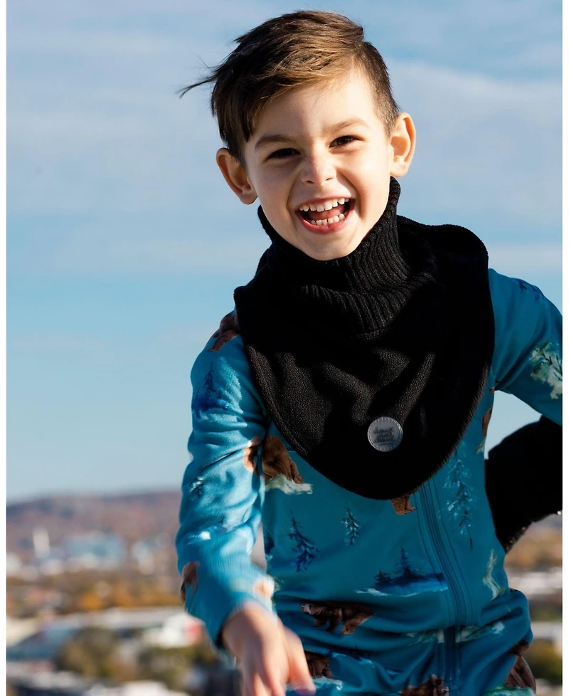 Deux par Deux Kids Unisex Neckwarmer Black - Toddler|Child