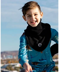 Deux par Deux Kids Unisex Neckwarmer Black - Toddler|Child
