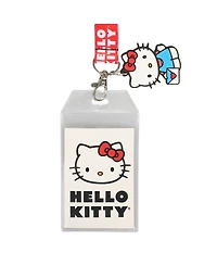Hello Kitty Lanyard with Breakaway Rubber Charm and Id Sleeve