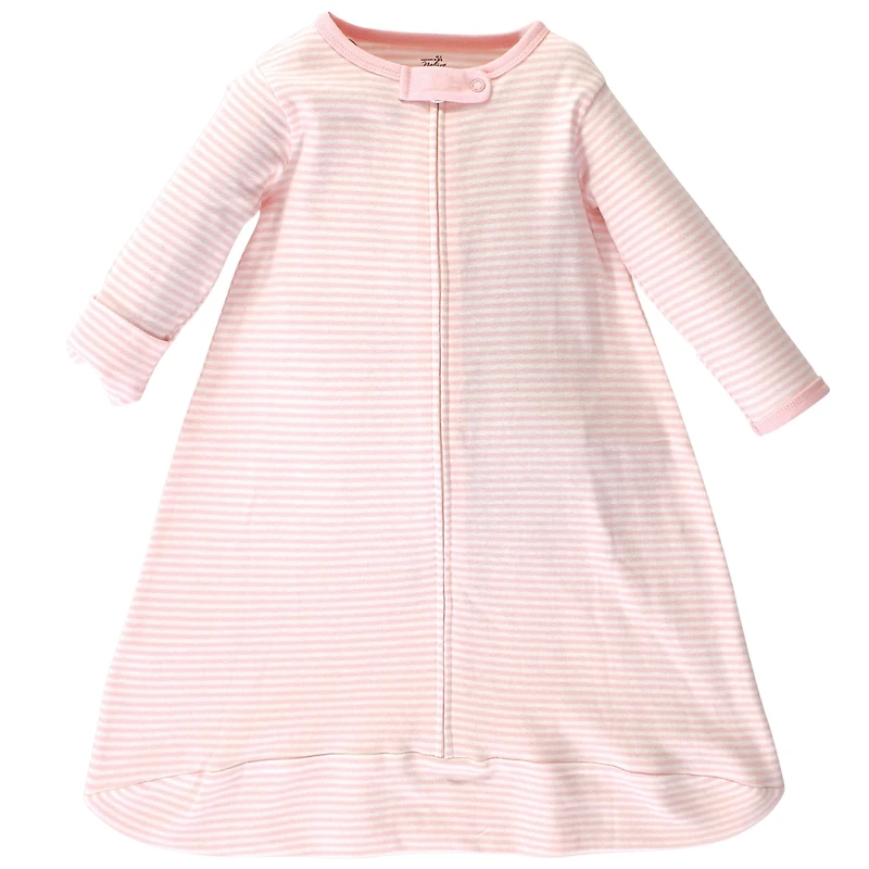 Touched by Nature Baby Girls Organic Cotton Long-Sleeve Wearable Sleeping Bag, Sack, Blanket