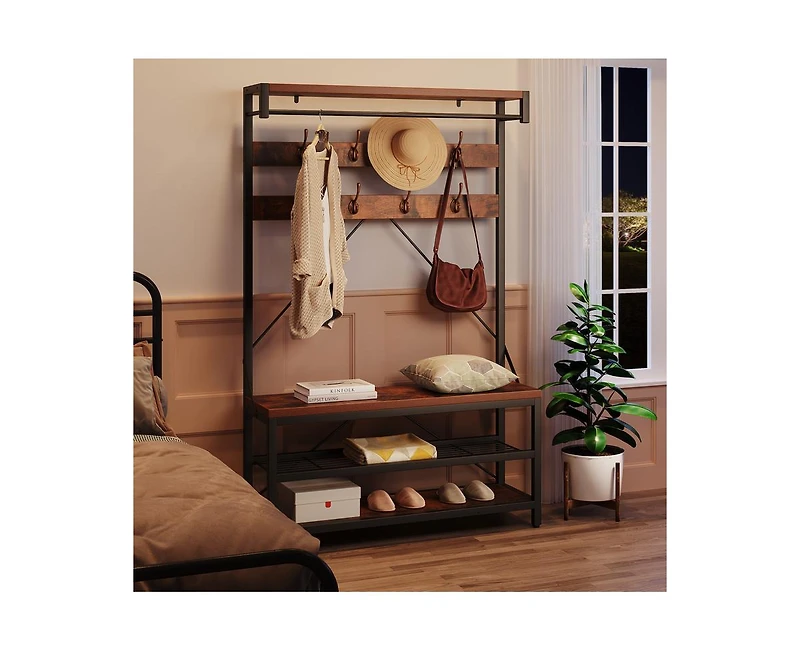 gaomon Hallway coat rack shoe bench