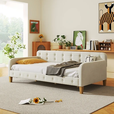 Streamdale Twin Size Upholstered Daybed With 4 Support Legs
