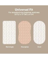 KeaBabies Bassinet Sheet for Baby Girls, Boys, 2-Pack Isla Fitted Sheets, Mattress Sheets