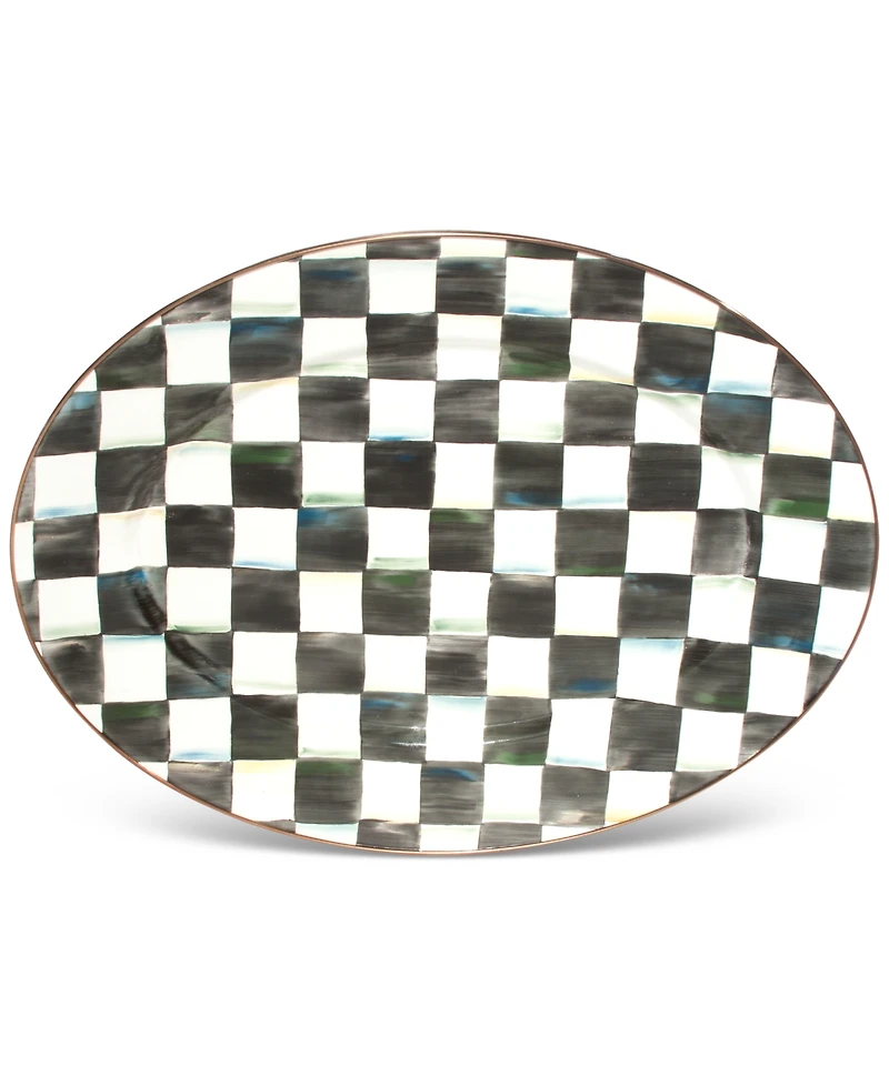 Mackenzie-Childs Courtly Check Medium Oval Platter