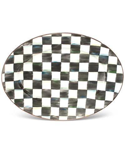 Mackenzie-Childs Courtly Check Medium Oval Platter