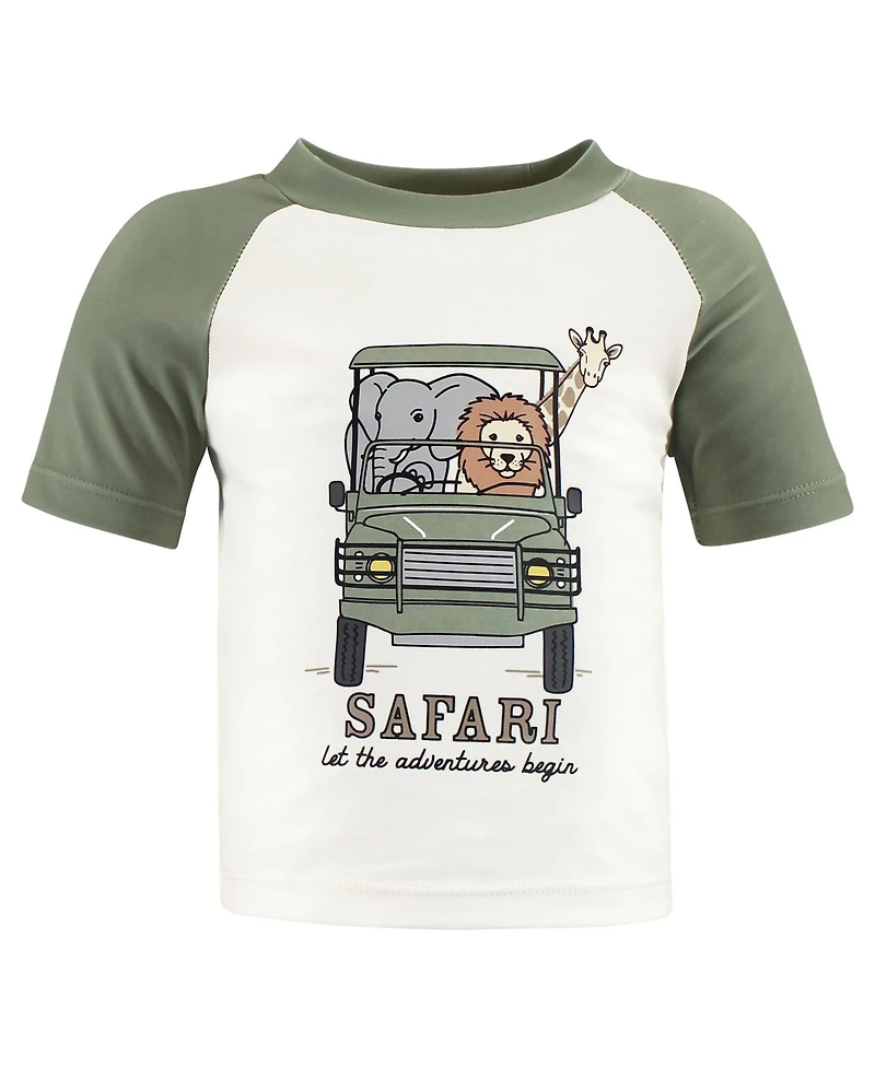 Hudson Baby Boys Swim Rashguard Set, Going On Safari, Months