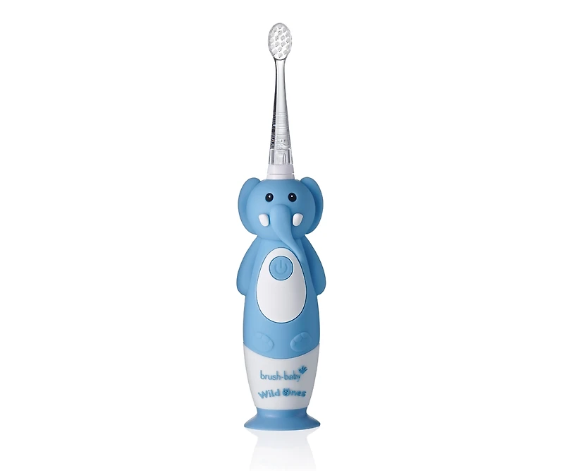 brush-baby WildOnes Elephant Kids Electric Rechargeable Toothbrush | Childrens Electric Toothbrush | Animal Character Toothbrush