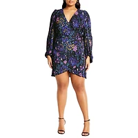 City Chic Plus Kira Print Dress