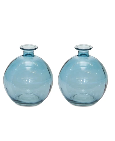 Slickblue Glass Bubble Vase Set Elegant Home Decor Accent