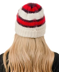 Marcus Adler Stripe Fuzzy Hair Beanie