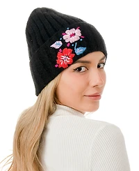 Marcus Adler Flower Embroidered Beanie