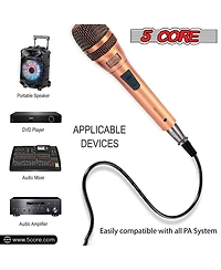 5 Core Mic Karaoke Dynamic Handheld Xlr Microphone for Professional Vocal Recording Live Stage Singing Music Neodymium 1/4 Corded Wired Microfono
