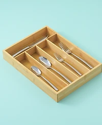 JoyJolt 5 Compartment Bamboo Drawer Organizer