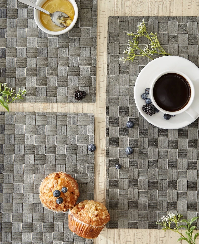 Design Imports Basketweave Woven Placemat Set of 4
