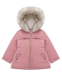 Rokka&Rolla Toddler Girls Puffer Jacket with Sherpa Fleece Lining 2T-4T