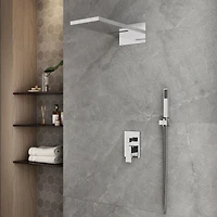 Casainc 22 Inch Luxury Waterfall Shower System Valve Kit with Handheld Spray