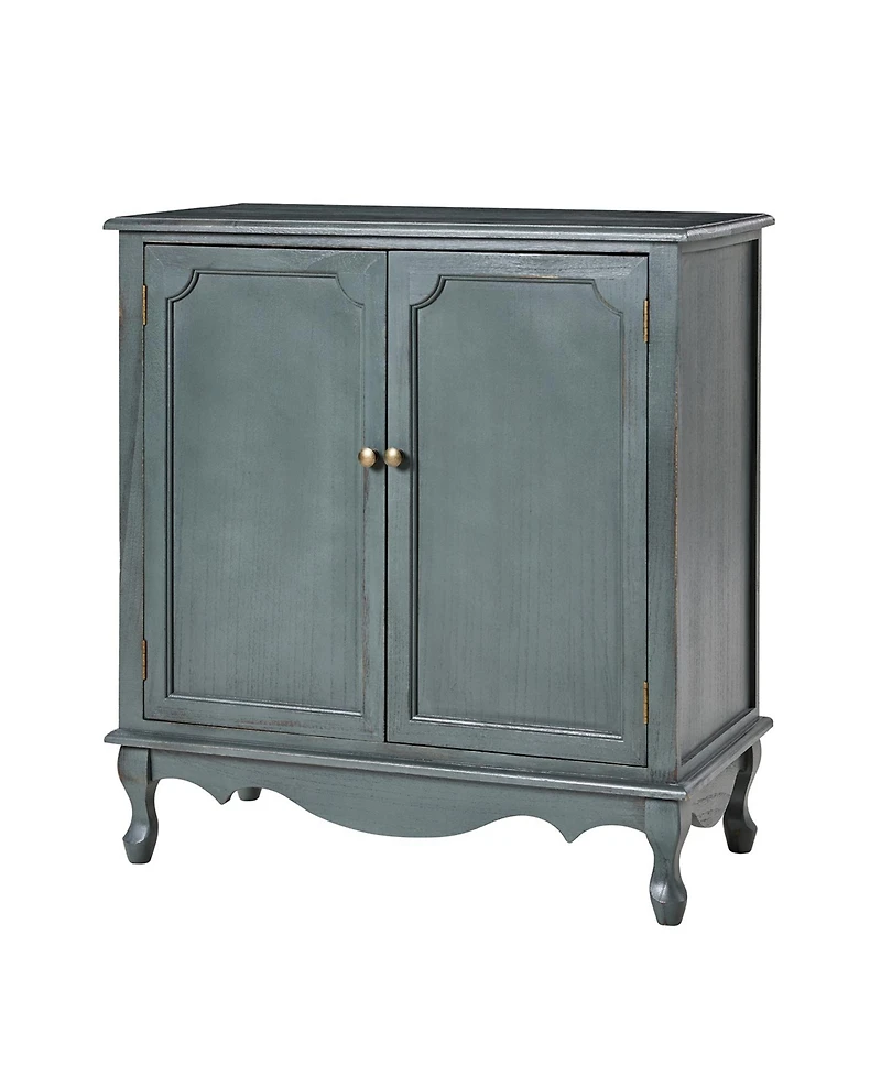 Hulala Home Farmhouse Pallantium 34" Tall 2-door Accent Cabinet with Adjustable Legs