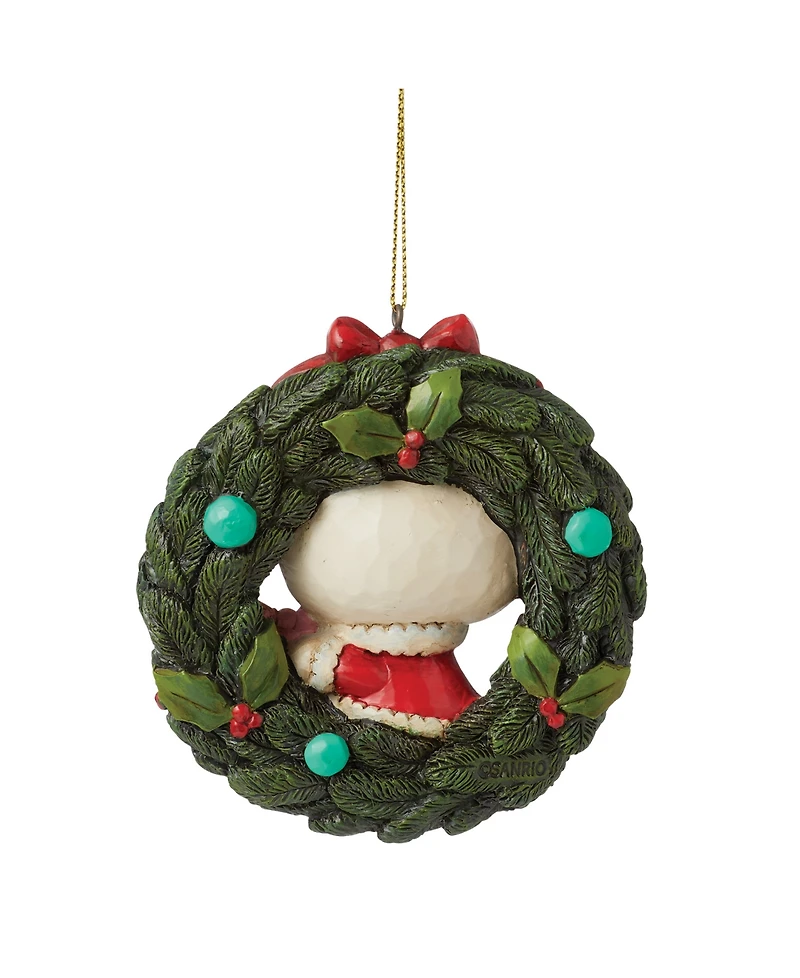 Jim Shore Sanrio Hello Kitty Wreath Christmas Holiday Ornament
