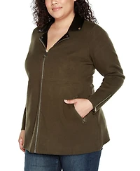 Belldini Plus Black Label Collared Sweater Jacket