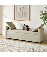 Hulala Home Rosana Transitional 59.4" Wide Storage Bench