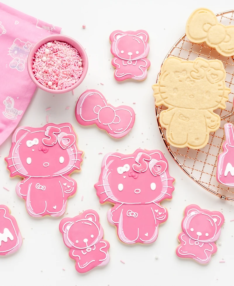 Handstand Kitchen Hello Kitty 50th Anniversary Cookie Stamp and Frosting Set