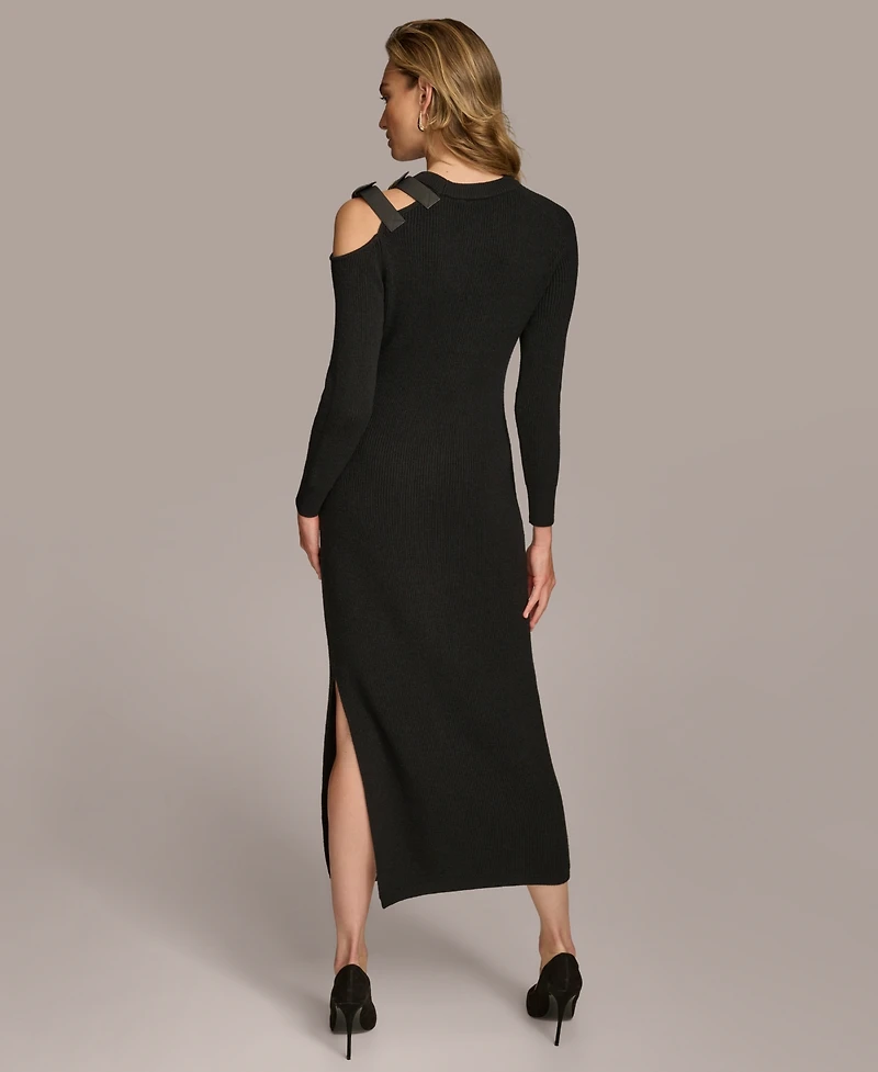 Donna Karan Women's Cut-Out Buckle-Strap Midi Dress