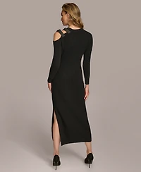 Donna Karan Women's Cut-Out Buckle-Strap Midi Dress