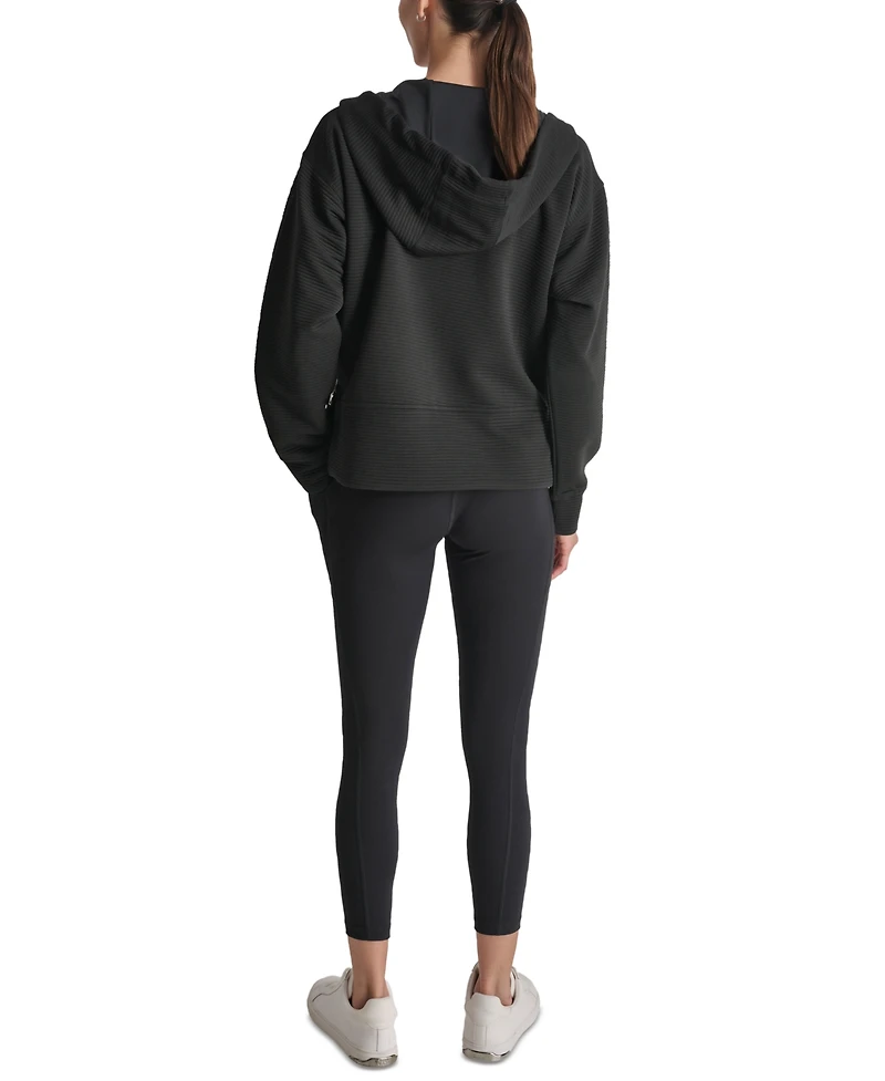 Dkny Women's Tech Ottoman Full-Zip Hoodie