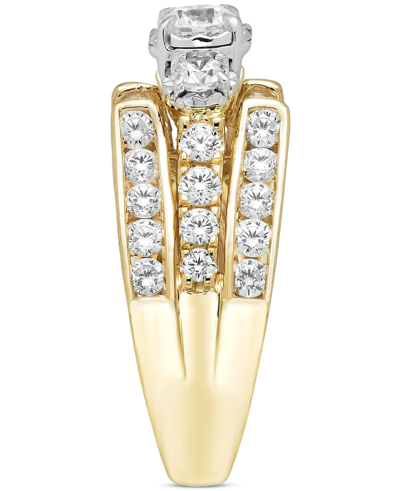 Diamond 3-Stone Ring (2 ct. t.w.) in 14k Gold