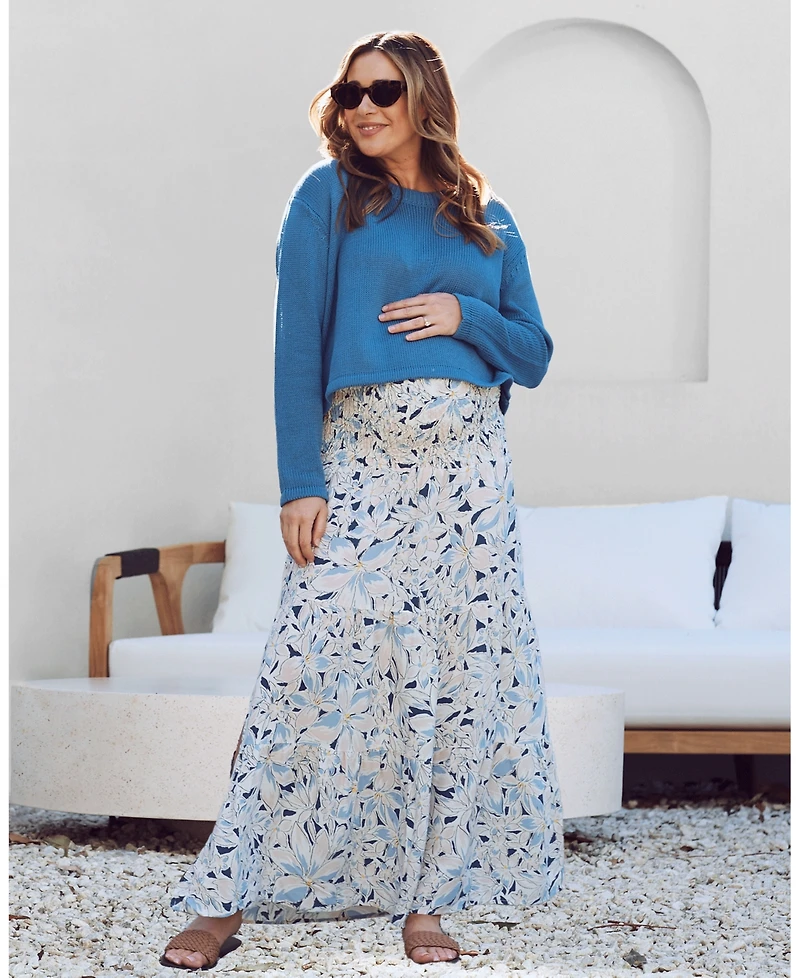 Angel Maternity Maternity Angel Cropped Knitted Jumper