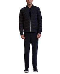 Karl Lagerfeld Men's Heat-Sealed Quilted Bomber Jacket