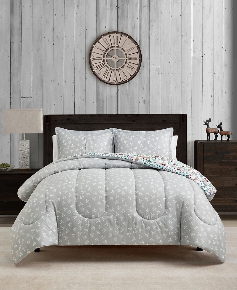 Sunham Holiday Deer 3-Pc. Comforter Sets
