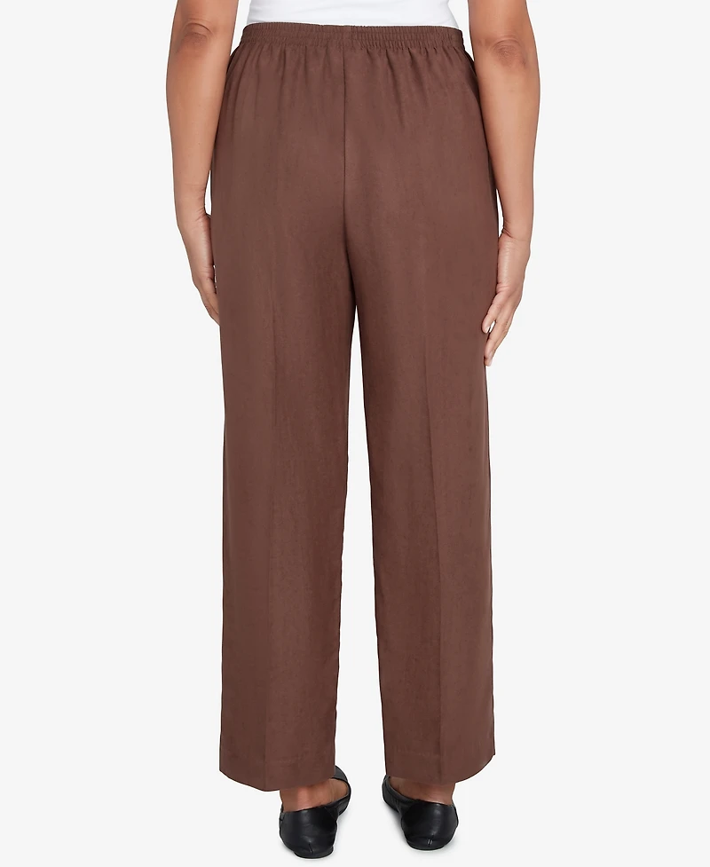 Alfred Dunner Women's Wine Country Classic Slant Pocket Short Length Pant