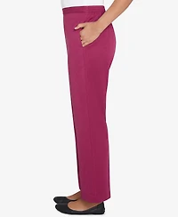 Alfred Dunner Women's Wine Country Side Seam Pocket Short Length Pant