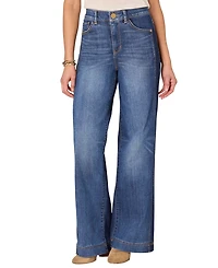 Democracy Petite Skyrise Double Side Seam Wide-Leg Jeans