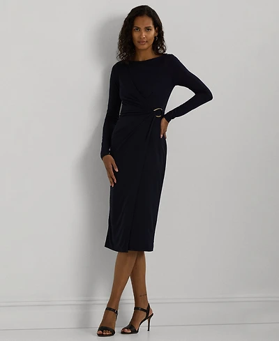 Lauren Ralph Lauren Women's Wrap-Overlay Sheath Dress