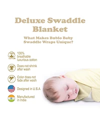 Bublo Baby Girls Swaddle Blanket, 3 Pack Organic Sleep Sacks, Newborn Sack