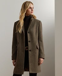 Lauren Ralph Petite Notched-Collar Walker Coat