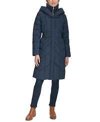 Cole Haan Women's Bibbed Hooded Puffer Coat