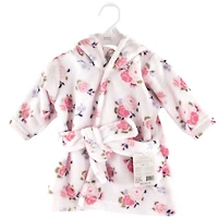 Luvable Friends Baby Girls Plush Bathrobe
