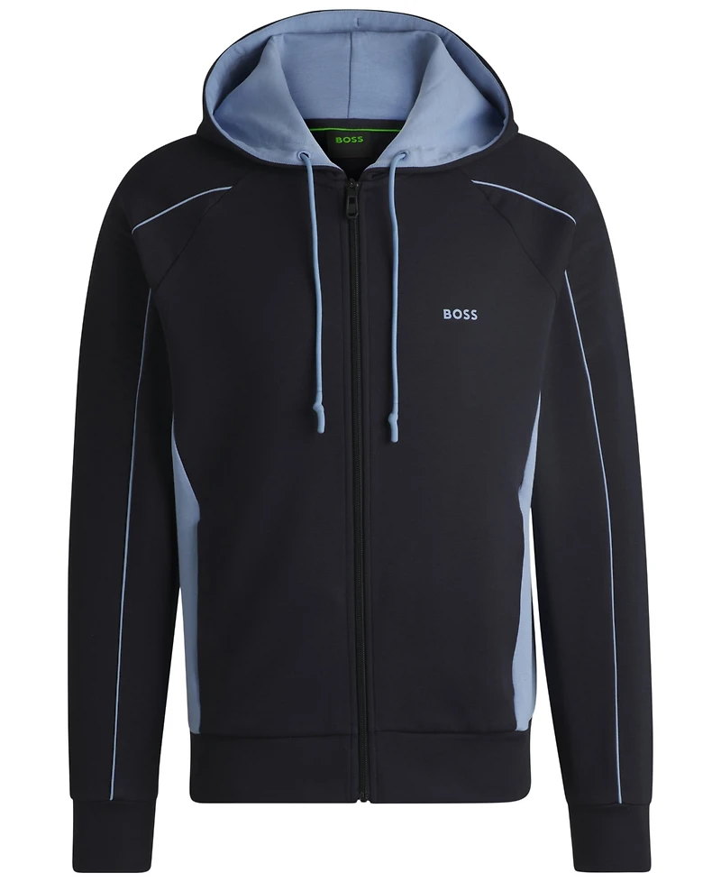 Boss by Hugo Boss Men's Embossed-Artwork Zip-Up Hoodie