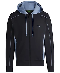 Boss by Hugo Boss Men's Embossed-Artwork Zip-Up Hoodie