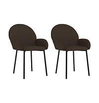 Dining Chairs 2 pcs Brown Faux Leather