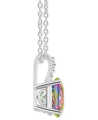 Mystic Topaz (2-3/8 ct. t.w.) & Diamond Accent Solitaire 18" Pendant Necklace Sterling Silver (Also Pink Topaz)