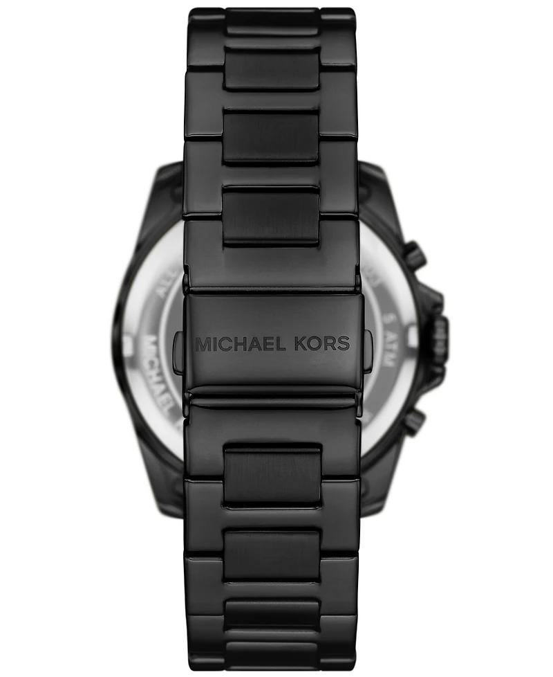 Michael Kors Men's Alek Chronograph Black Stainless Steel Watch 44mm
