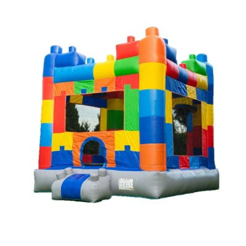 Herokiddo Block Party Bounce House Water Slide Combo Commercial Grade Wet Dry Use Kids Adults