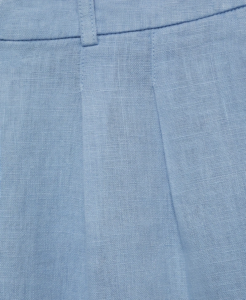 Mango Women's Linen Straight Shorts