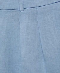 Mango Women's Linen Straight Shorts